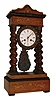 French, Valery, Paris, 8 days, time and strike, spring brass movement 4-column Empire portico clock, c1895