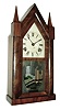 C. Boardman, also by J. A. Wells, Bristol, Conn., spring driven, 30 hours, time and strike, fusee movement in a mahogany steeple case, c1845.
