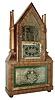 Clocks- 4 (Four) Connecticut shelf clocks: (1) Birge & Fuller, Bristol, Conn., 8 days, time and strike, wagon spring steeple on frame with candle finials; (2) Lucius B. Bradley, Watertown, Conn., 30 hours, time and strike, pillar and scroll; (3) William Sherwin, Buckland, Mass., 30 hours, time and strike, weight driven, wood movement, column & splat shelf clock, c1830; (4) Forestville Mfg. Co. (J.C. Brown), 8 days, time and strike, weight brass movement carved column and cornice shelf clock with carved paw feet, c1845