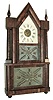 Clocks- 3 (Three) Connecticut shelf clocks: (1) Birge & Fuller, Bristol, Conn., 8 days, time and strike, brass movement wagon spring powered double steeple shelf clock, c1845; (2) Attributed to Norris or Ethel North or Erastus Hodges, Torrington, Conn.miniature Pillar & Scroll with weight driven, 30 hours, time and strike, Torrington-style wooden works movement, c1825; (3) Seth Thomas Clock Co., Plymouth Hollow, Conn., ÓParlor CalendarÒ, shelf clock, 8 days, time, strike and calendar, weight driven movement, rosewood veneer case, c1863