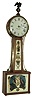 Wayne Cline, Bowling Green, KY, 8 days, weight brass movement Patent Timepiece or ÒbanjoÓ clock, c1980