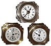 Clocks- 3 (Three) Lenkirch German brass and nickel, 30 hours, alarm clocks, c1900