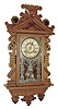 Ansonia Clock Co., Ansonia, Conn., ÕMantanzasÕ, 8 days, time and strike, spring brass movement hanging oak parlor clock, c1904