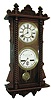 Waterbury Clock Co., Waterbury, Conn., ÓWaterbury No. 36Ò, 8 days, time and strike, spring brass movement double dial calendar clock, c1891