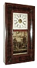 E. N. Welch Mfg. Co., Forestville, Conn., 8 days, time and strike, brass weight movement OOG shelf clock, c1864