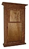 Clock and Clock Cases- 4 (Four): three American hardwood wall clock cases (no movements), stripped of finish and an English tavern clock, time only, weight driven, with cast iron cylindrical pendulum bob and access from the rear