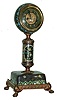 Ansonia Clock Co., New York, cast metal with colored enamel, 30 hours, novelty clock, c1904