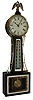 Herschede Clock Co., Cincinnati, mahogany, 8 days, time only, weight driven, banjo wall clock, 889 B on movement, c1920