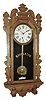 E. Ingraham & Co., Bristol, Conn., ÒArcticÓ oak, 8 days, time only, hanging gingerbread wall clock, 1896