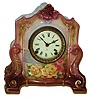 Ansonia Clock Co., New York, NY, ÓLa CannesÒ porcelain Royal Bonn, 8 days, time and strike, mantel clock, c1904