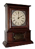 Brewster & Ingrahams, Bristol, Conn., 8 days, time and strike, spring brass movement shelf clock, c1850.