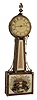 Unsigned, Massachusetts, 8 days, gilt, weight brass movement Patent Timepiece or ÓbanjoÒ clock, c1820