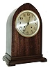 Waltham Watch Co., Waltham, Mass., 8 days, time and strike, spring brass movement platform escapement tambour shelf clock, c1930