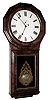 Seth Thomas Clock Co., Plymouth Hollow, Conn., ÒRegulator No. 1 ExtraÓ wall clock, 8 days, time only, weight driven movement in rosewood veneered mahogany case with reverse painted tablet and painted metal dial, c1862