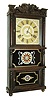C. & L. C. Ives, Bristol, Conn., 8 days, time and strike, with IvesÕ riveted strap plate weight-driven brass movement in triple deck Empire shelf case, c1835