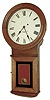 E. Howard & Co., Boston, Mass., ÓNo. 70 RegulatorÒ, 8 days, weight brass movement in an oak case with a reverse painted tablet and painted metal dial wall timepiece, c1910