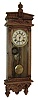 Clocks- 2 (Two): (1) Waterbury Clock Co., Waterbury, Conn., ÒHalifaxÓ, 8 days, time and strike, spring brass movement wall clock, c1893; (2) Waltham Watch Co., Waltham, Mass., 8 days, spring brass lever movement Patent Timepiece or ÒbanjoÓ clock, c1930