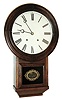Atkins Clock Co., Bristol, Conn., ÓRound Top DropÒ model, 30 day, time and strike, brass movement wall clock with fusee spring power, c1860