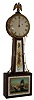 Unsigned, Boston, Mass. area, 8 days, weight brass movement Patent Timepiece or ÒbanjoÓ clock, c1815