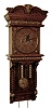 Ansonia Clock Co., New York, NY, ÒNiobeÓ wall hanging clock with weight driven, 8 days, time and strike, movement in an oak case, c1904.