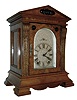 Lenzkirch, AGU, Germany, 8 days, time and strike, spring brass movement quarter hour chime on two gongs table clock, c1890