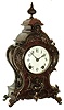 Lenzkirch, Germany, walnut and cast brass balloon-style, 8 days, time and strike, mantel clock, 946588, 1892