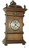 Clocks- 2 (Two): Lenzirch, Germany, walnut with brass trim, 30 hours, alarm clock, c1890