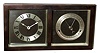 Chelsea Clock Co., Boston, ÒPerryÓ bronzed, 8 days, time only, clock and barometer desk set, No. 273515, 1940