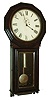 Seth Thomas Clock Co., Thomaston, Conn., ÒREGULATOR No. 3Ó, in walnut, 14Ò Roman dial, weight driven, 8 days, nickel finish bezel, weight and damascene bob, c1890