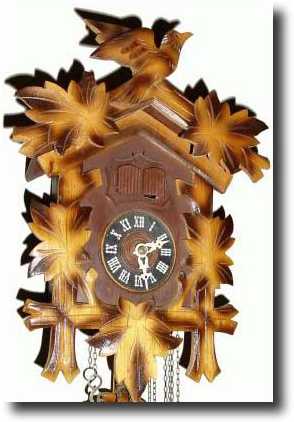 C.1950, German, Bird and 5 Leaf cuckoo, with music, as-found. — Antique Clocks Price Guide
