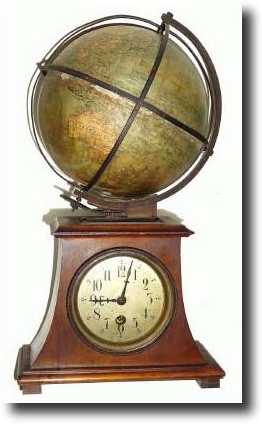 C.1900, German, 30 Hour Globe clock, as-found. — Antique Clocks Price Guide