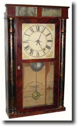 C.1832, Henry Terry, Plymouth, Conn. 30-hour wooden works — Antique Clocks Price Guide
