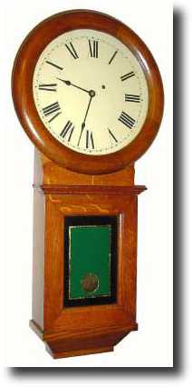 C.1900, Nelson H. Brown, Boston, Office regulator in oak. — Antique Clocks Price Guide
