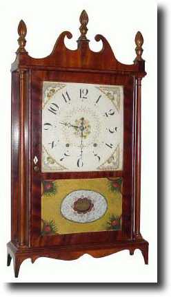 C.1828, Silas Hoadley, Plymouth, Conn, 30-hour pillar and — Antique Clocks Price Guide