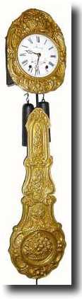 C.1875, French, Morbier, 2-Weight Prayer repeat with unusual passing strike on the half hour. — Antique Clocks Price Guide