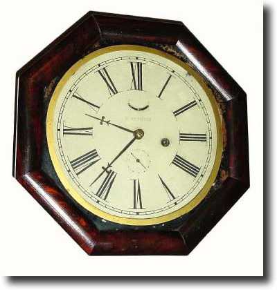C.1855, Chauncey Jerome, 30-hour lever movement octagon wall — Antique Clocks Price Guide