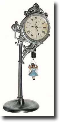 C.1893, Ansonia, Jumper No. 1, as-found, with replacement doll. — Antique Clocks Price Guide