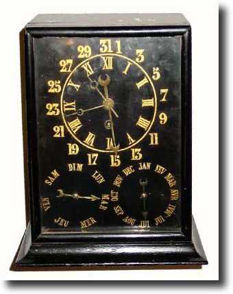 C.1900, French Calendar Clock, 8-day. — Antique Clocks Price Guide