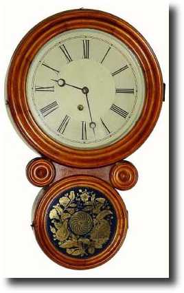 C.1885, E. Ingraham and Co., Ionic wall clock in restored — Antique Clocks Price Guide