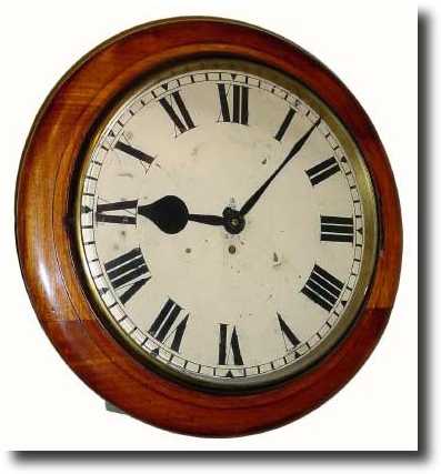 C.1910, English, G.P.O. (General Post Office) 8-day fusee, mahogany gallery clock. — Antique Clocks Price Guide