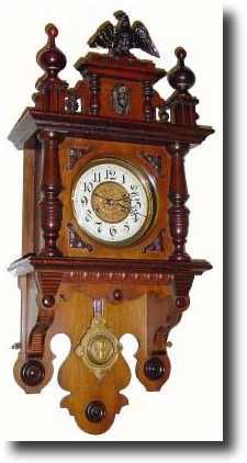 C.1910, German, Junghans, Berlin style free swinger in generally good original condition. — Antique Clocks Price Guide