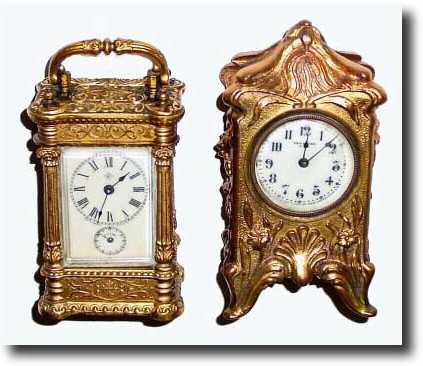 C.1905, as-found American boudoir clocks: — Antique Clocks Price Guide