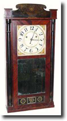 C.1835, Silas Hoadley, Plymouth, Conn., 30-hour upside down — Antique Clocks Price Guide
