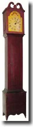 C.1820, Mark Leavenworth (unsigned) 30 hour wooden works tall case. — Antique Clocks Price Guide