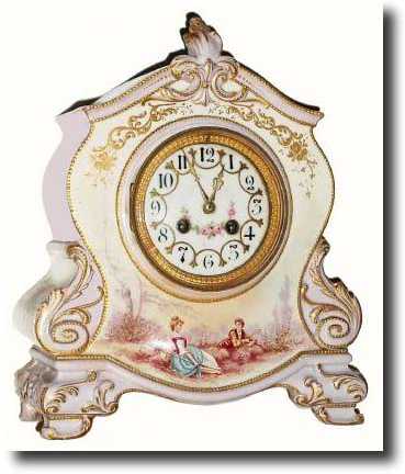 C.1900, French Porcelain China Clock in the Louis XVI — Antique Clocks Price Guide