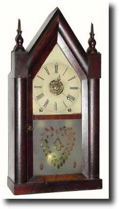 C.1853, E. and A. Ingraham, Bristol, Conn, a good original 8-day steeple clock with alarm. — Antique Clocks Price Guide