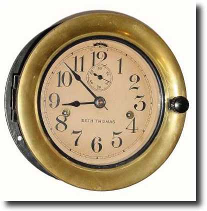 C.1945, Seth Thomas, 8-day, double wind time only — Antique Clocks Price Guide