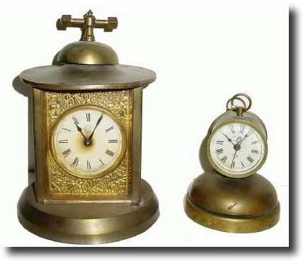 C.1880, Waterbury Clock Co, Unusual brass over tin case — Antique Clocks Price Guide