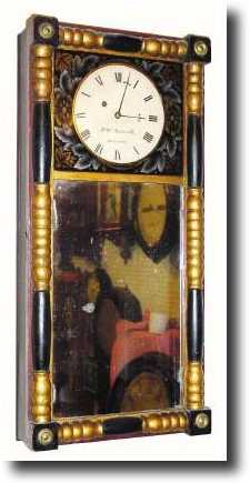 C.1825, Benjamin Morrill, Boscawen, a New Hampshire mirror clock. — Antique Clocks Price Guide
