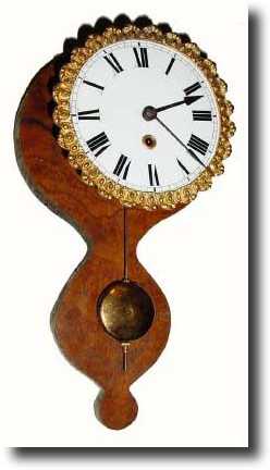 C.1840, Austrian, Brettluhr, brass one day movement, enclosed in — Antique Clocks Price Guide